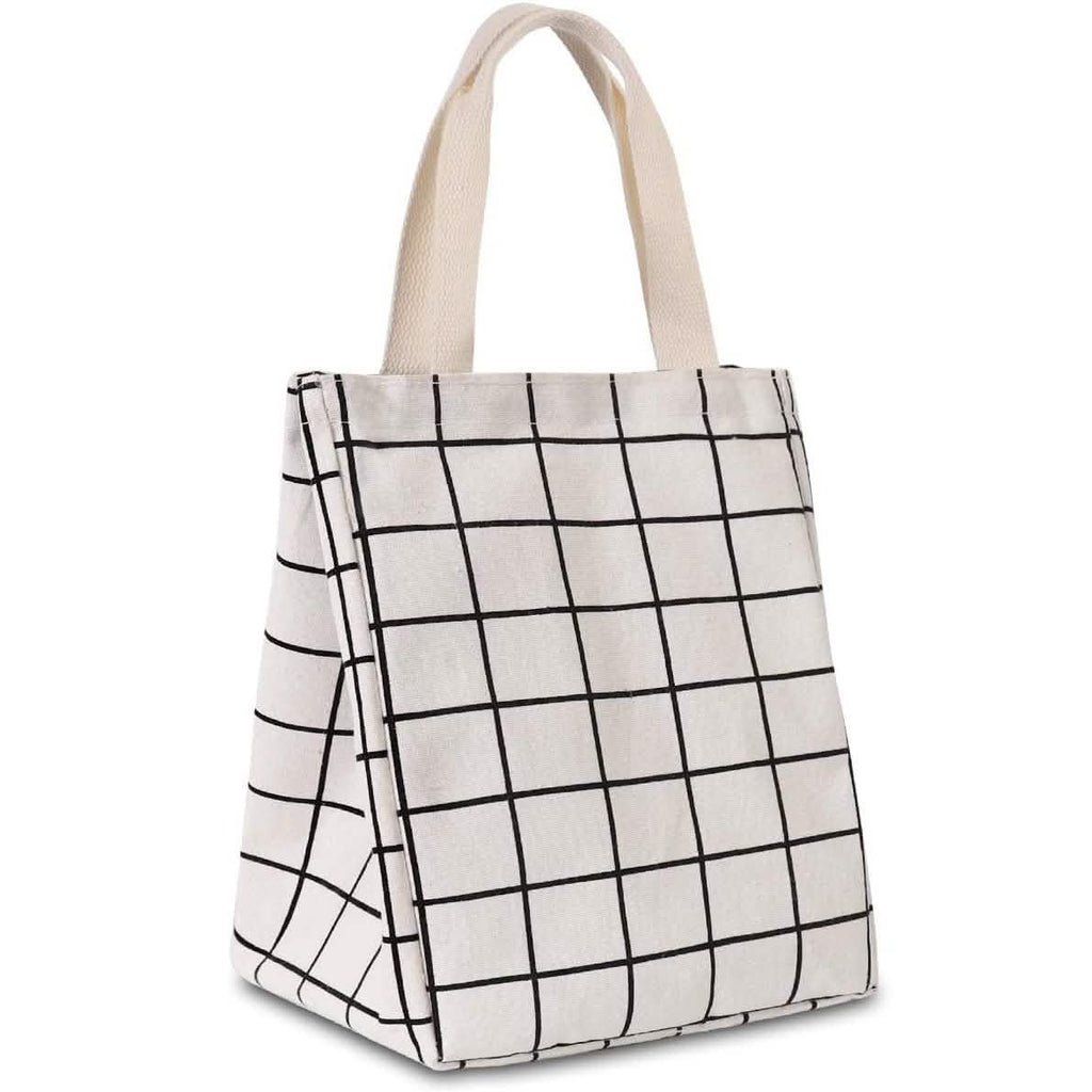 Reusable Lunch Bag Insulated Lunch Box Canvas Fabric with Aluminum Foil by DailySale