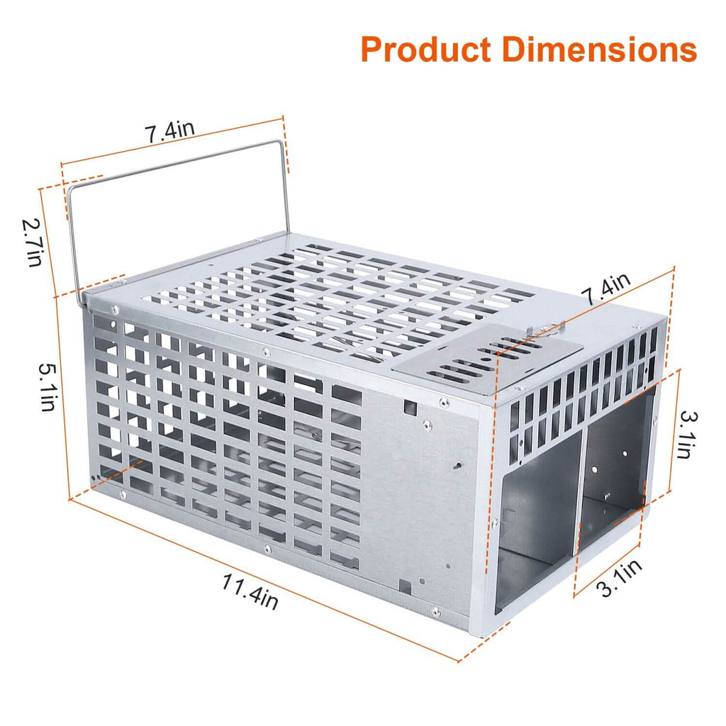 Reusable Metal Rat Cage Catch Release Continuous Capture by DailySale