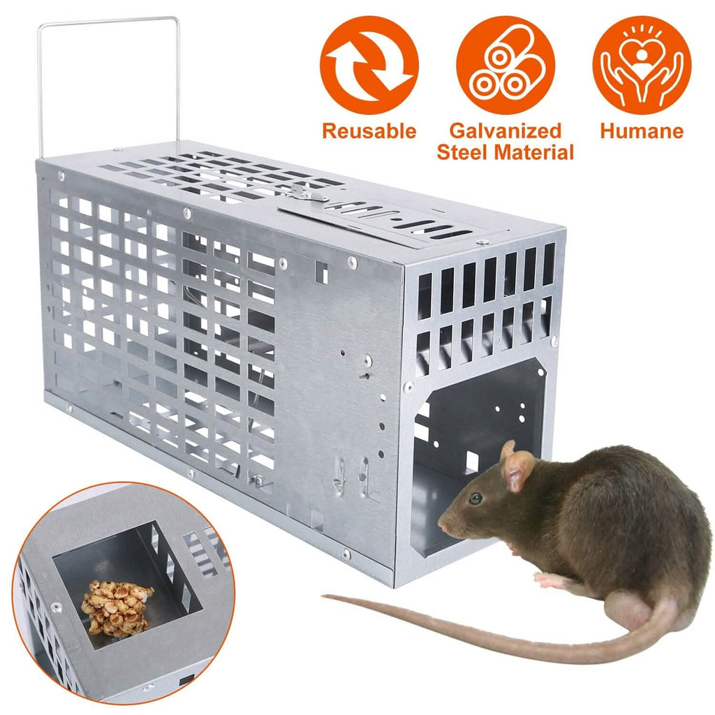 Reusable Metal Rat Cage Catch Release Continuous Capture by DailySale