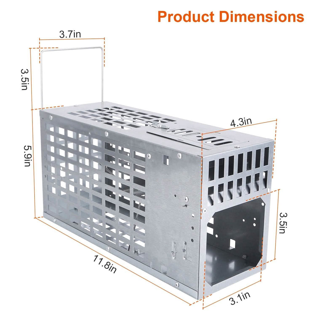 Reusable Metal Rat Cage Catch Release Continuous Capture by DailySale