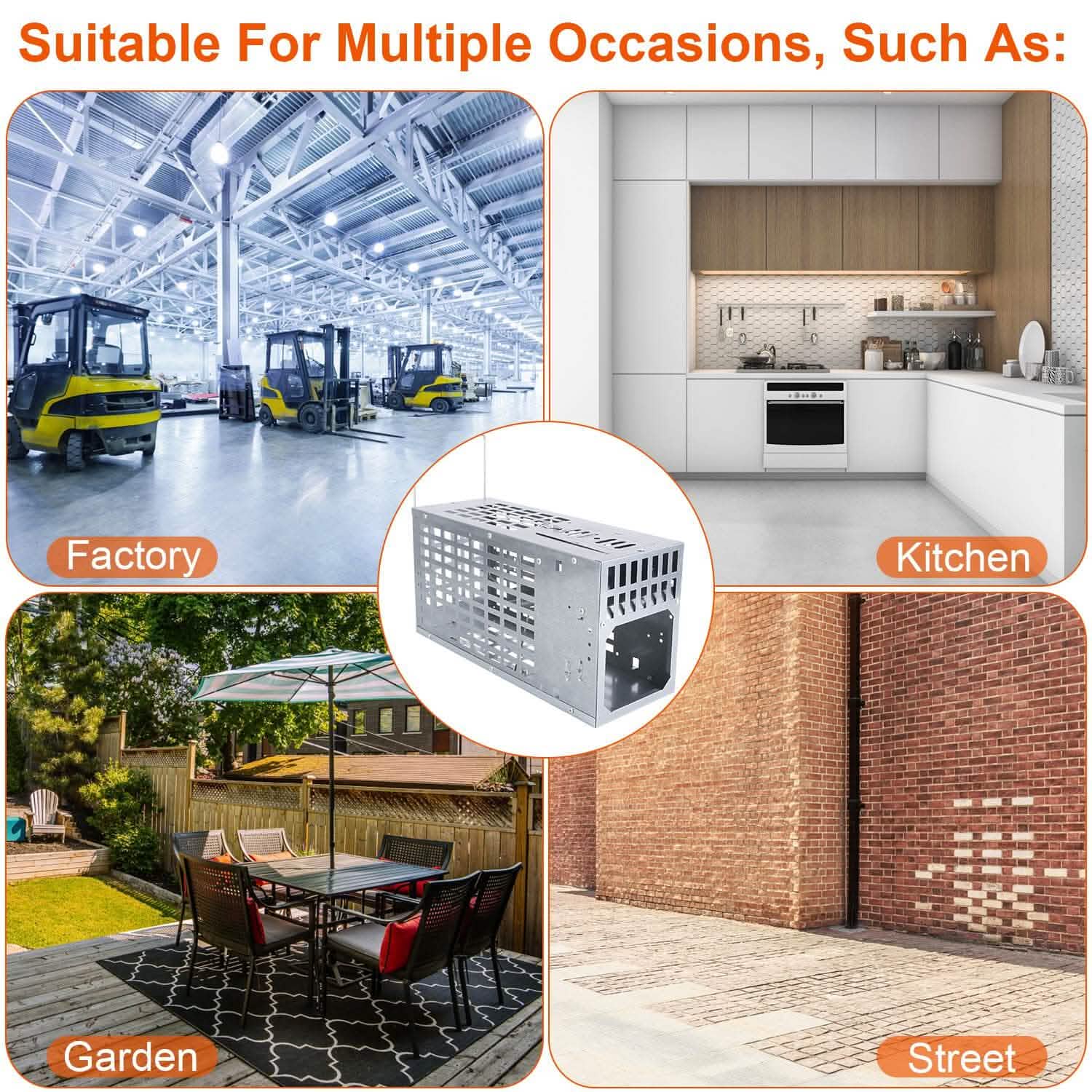 Reusable Metal Rat Cage Catch Release Continuous Capture by DailySale