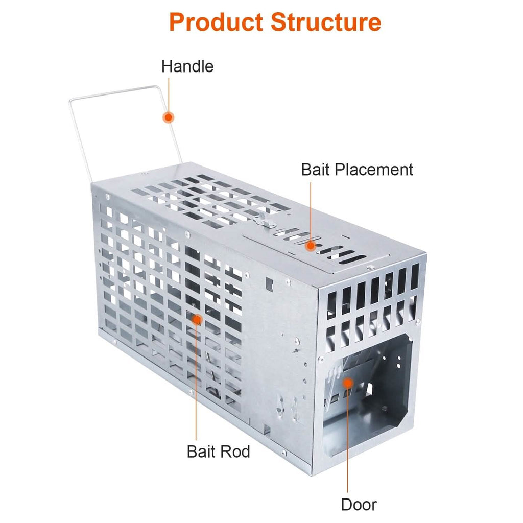 Reusable Metal Rat Cage Catch Release Continuous Capture by DailySale