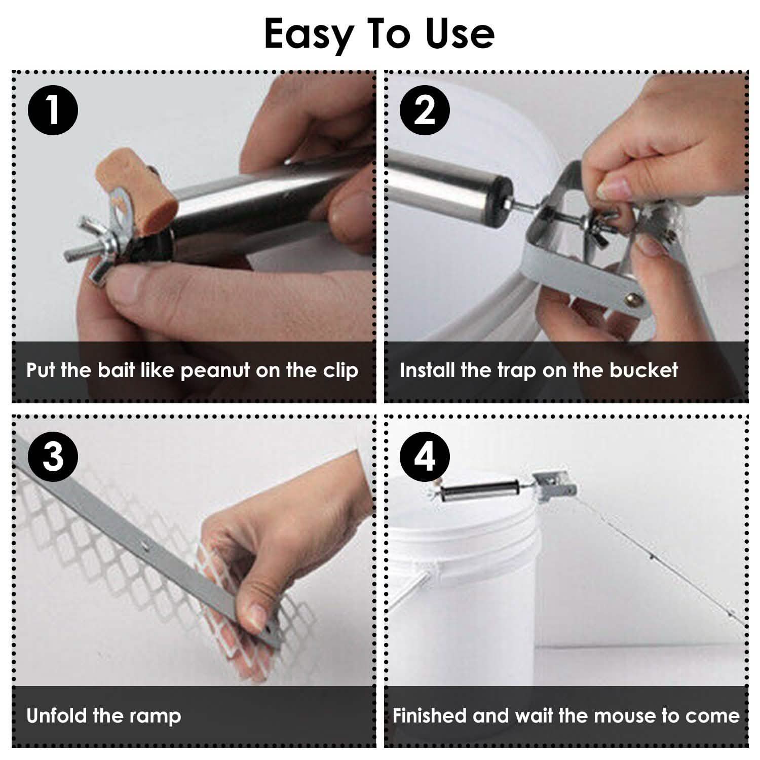 Roll Trap Log Rolling Mouse Catcher with 19.69" Mesh Ramp by DailySale
