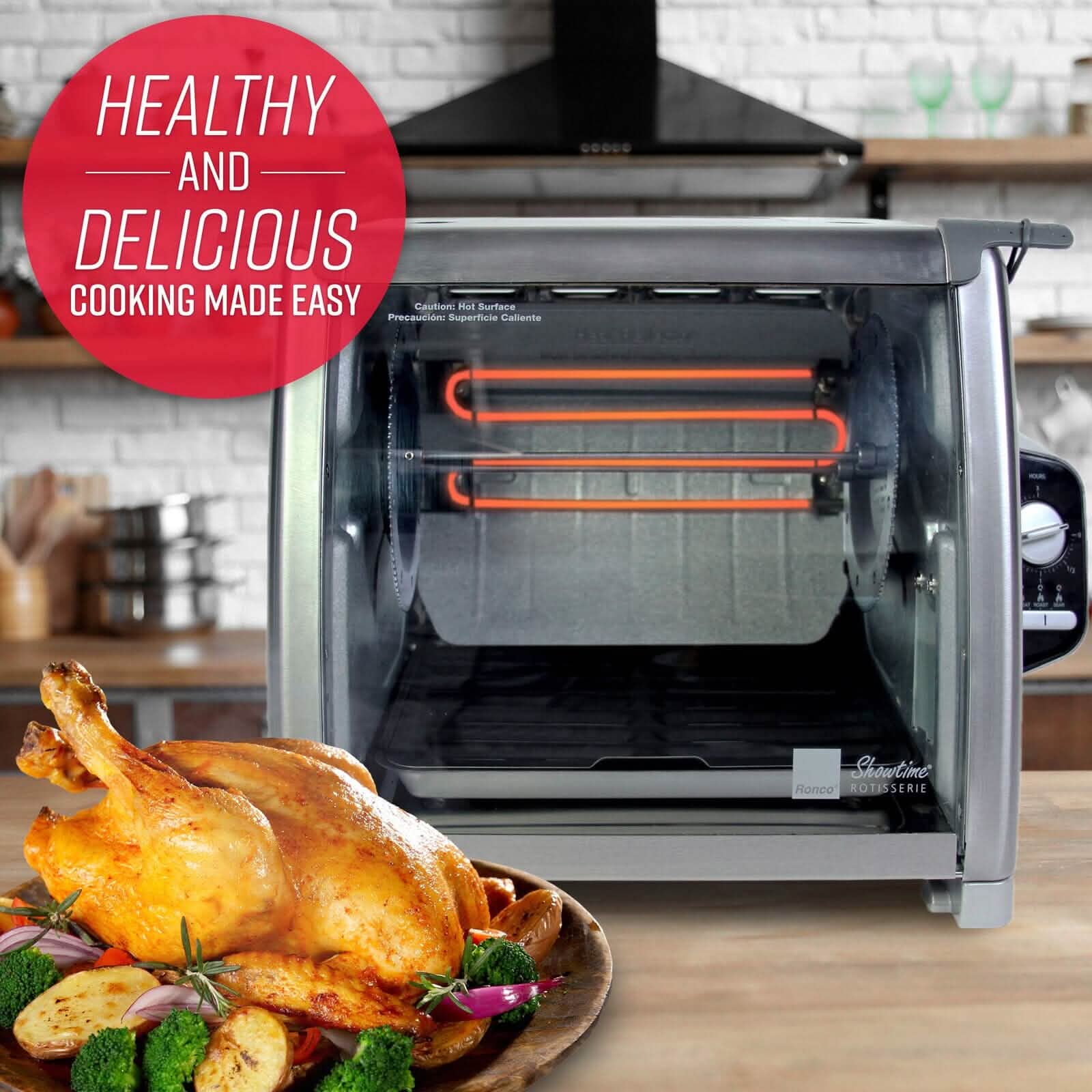 Ronco Modern Rotisserie Oven, Large Capacity (15lbs) Countertop Oven by DailySale