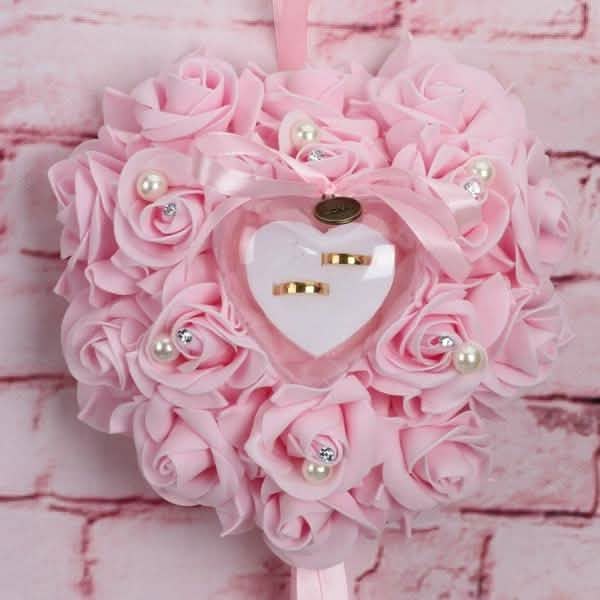 Rose Pillow Heart Cushion Ring Holder by DailySale
