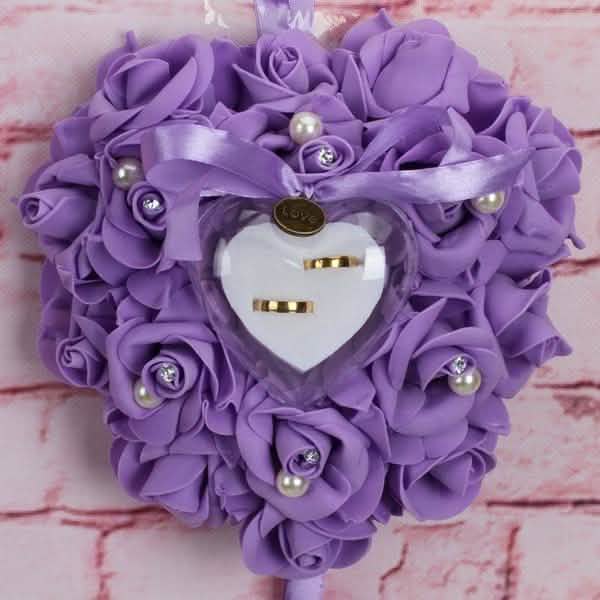 Rose Pillow Heart Cushion Ring Holder by DailySale