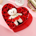 Rose-Shaped Soap Gift Box With Heart-Shaped Artificial Roses by DailySale
