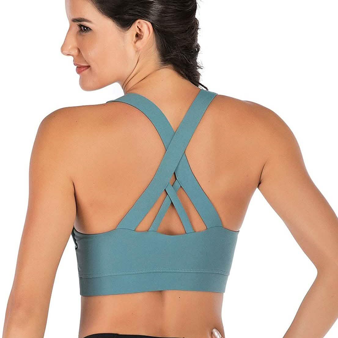 RUNNING GIRL Criss-Cross Back Padded Strappy Sports Bra by DailySale