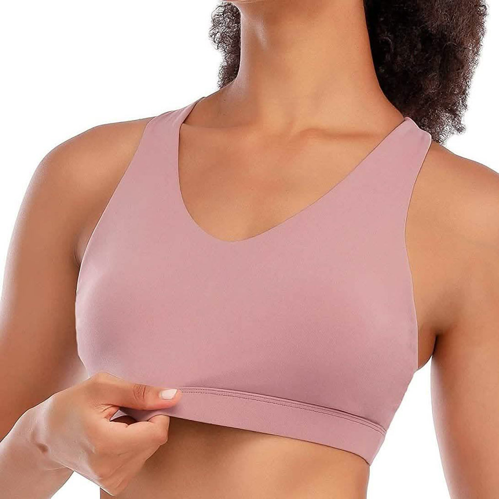 RUNNING GIRL Criss-Cross Back Padded Strappy Sports Bra by DailySale