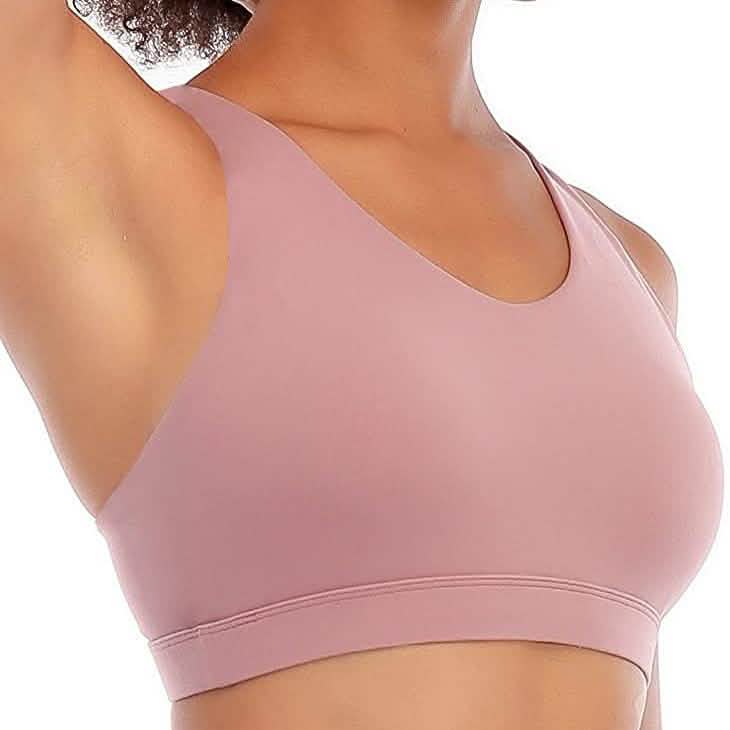 RUNNING GIRL Criss-Cross Back Padded Strappy Sports Bra by DailySale