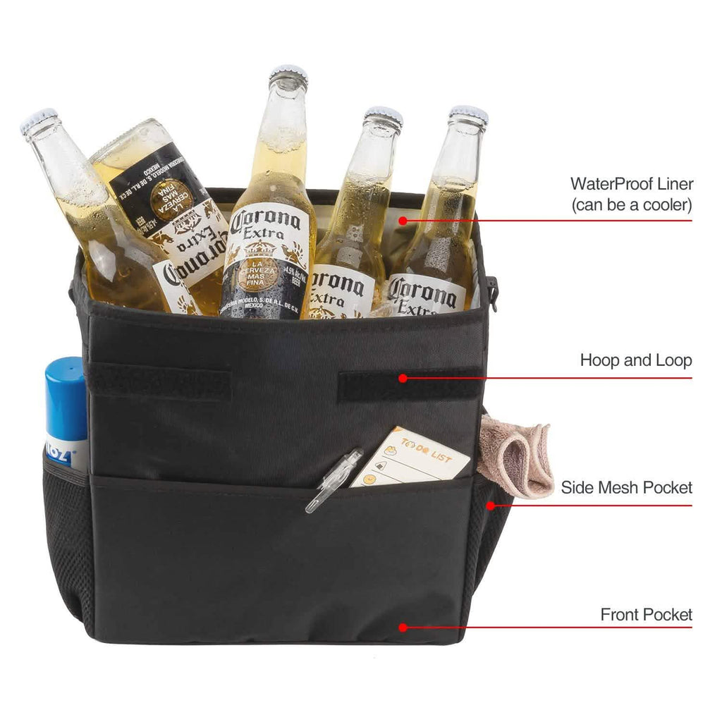 Ryhpez Car Trash Can with Lid - Car Trash Bag Hanging with Storage Pockets by DailySale