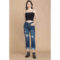 Amora Cuffed Hem Distressed Boyfriend Jeans