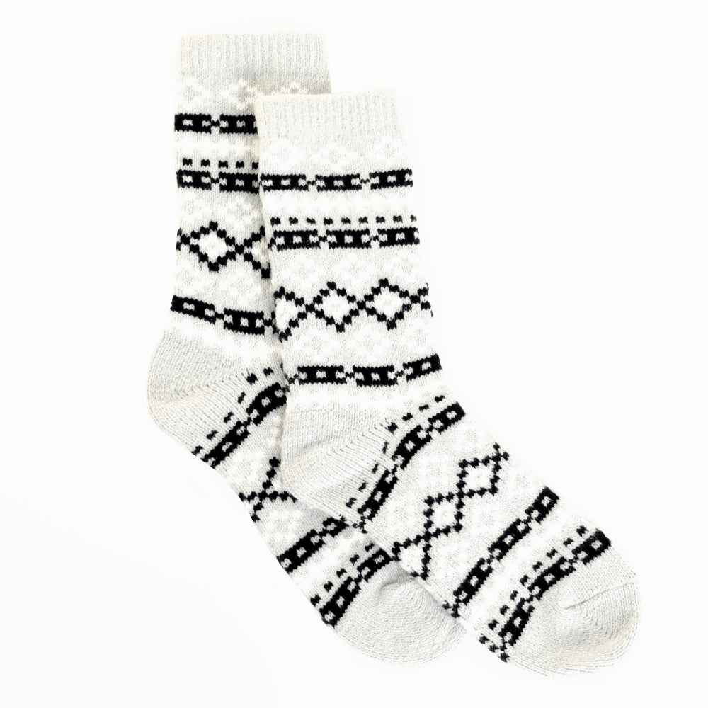 White Fox Patterned Sock