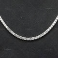 4.3CT Certified Round Lab Grown Diamond 18" Tennis Necklace Solid 14K White Gold by DailySale
