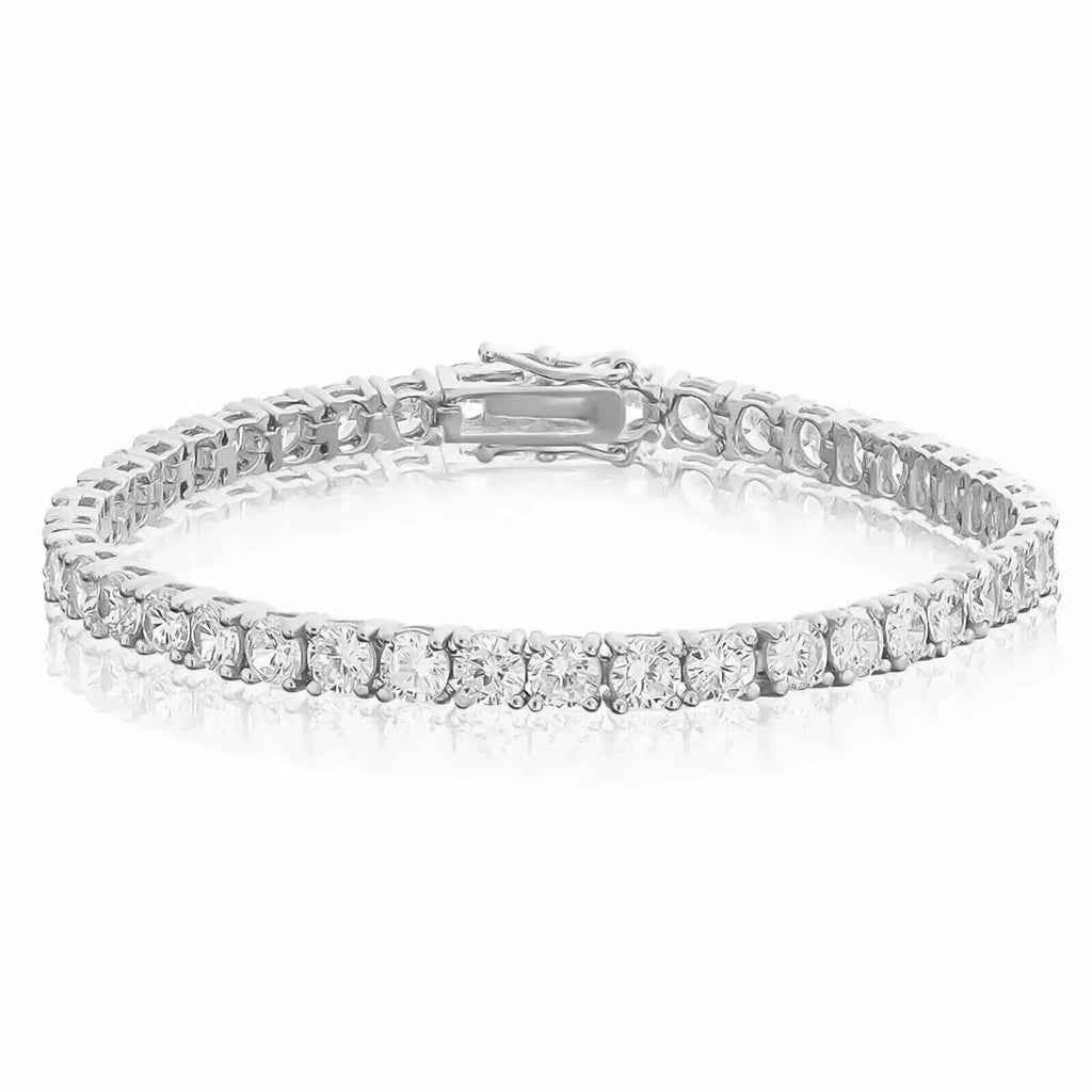 16 Carat TW Round Lab Grown Diamond 8” Tennis Bracelet in 14k White Gold by DailySale