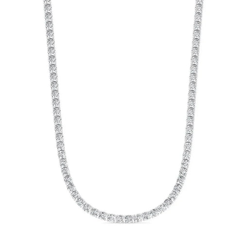 16 CTW Lab Grown Diamond Tennis Necklace – 14kt White Gold, 18’’ by DailySale