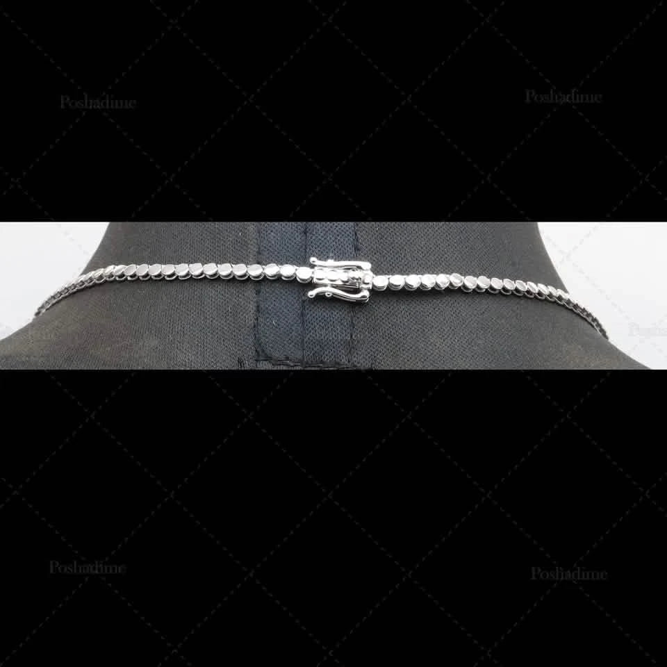 4.3CT Certified Round Lab Grown Diamond 18" Tennis Necklace Solid 14K White Gold by DailySale