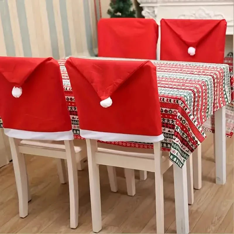 Santa Hats Dining Chair Covers Slipcover by DailySale