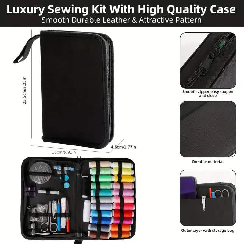 Sewing Kit With 100 Sewing Supplies And Accessories - 24-Color Threads by DailySale