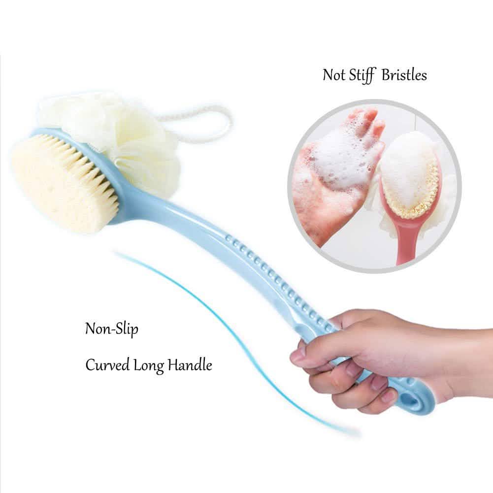 Shower Body Brush with Bristles and Loofah by DailySale