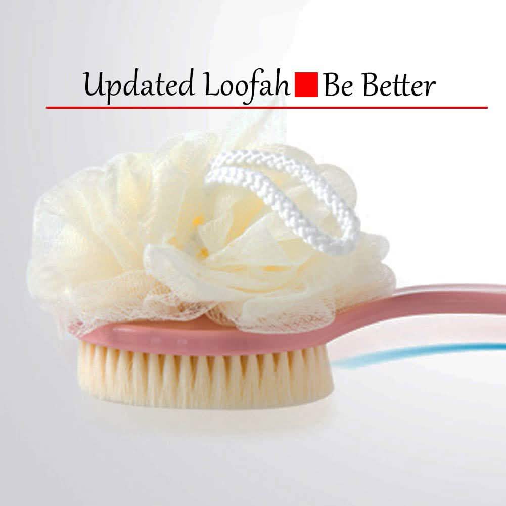 Shower Body Brush with Bristles and Loofah by DailySale