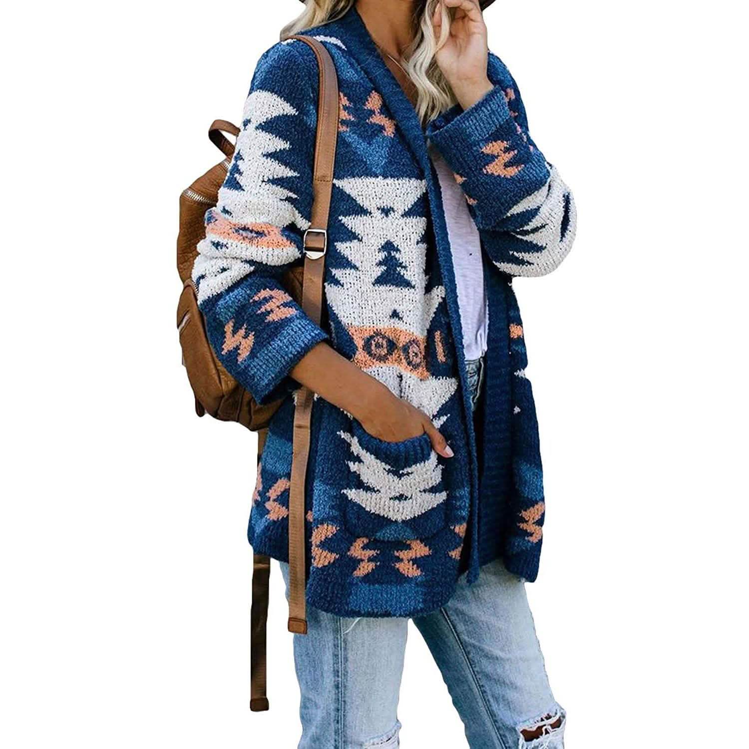 Sidefeel Women Open Front Cardigan Sweater Button Down Knit Sweater Coat by DailySale