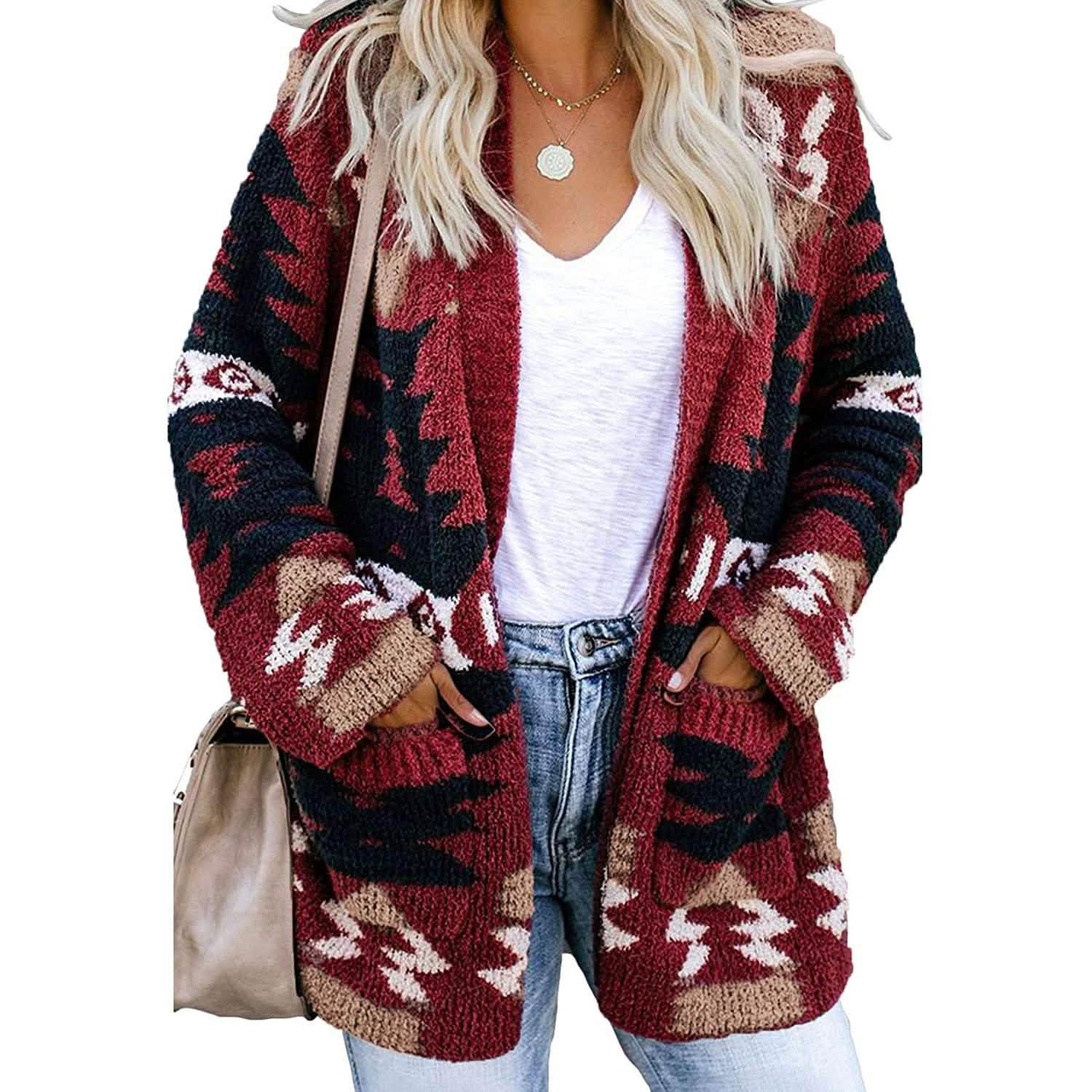 Sidefeel Women Open Front Cardigan Sweater Button Down Knit Sweater Coat by DailySale