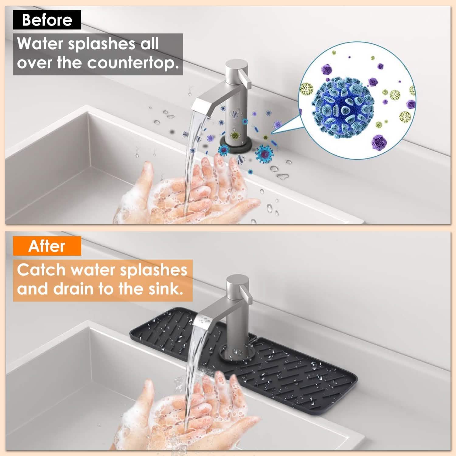 Silicon Faucet Kitchen Sink Mat by DailySale