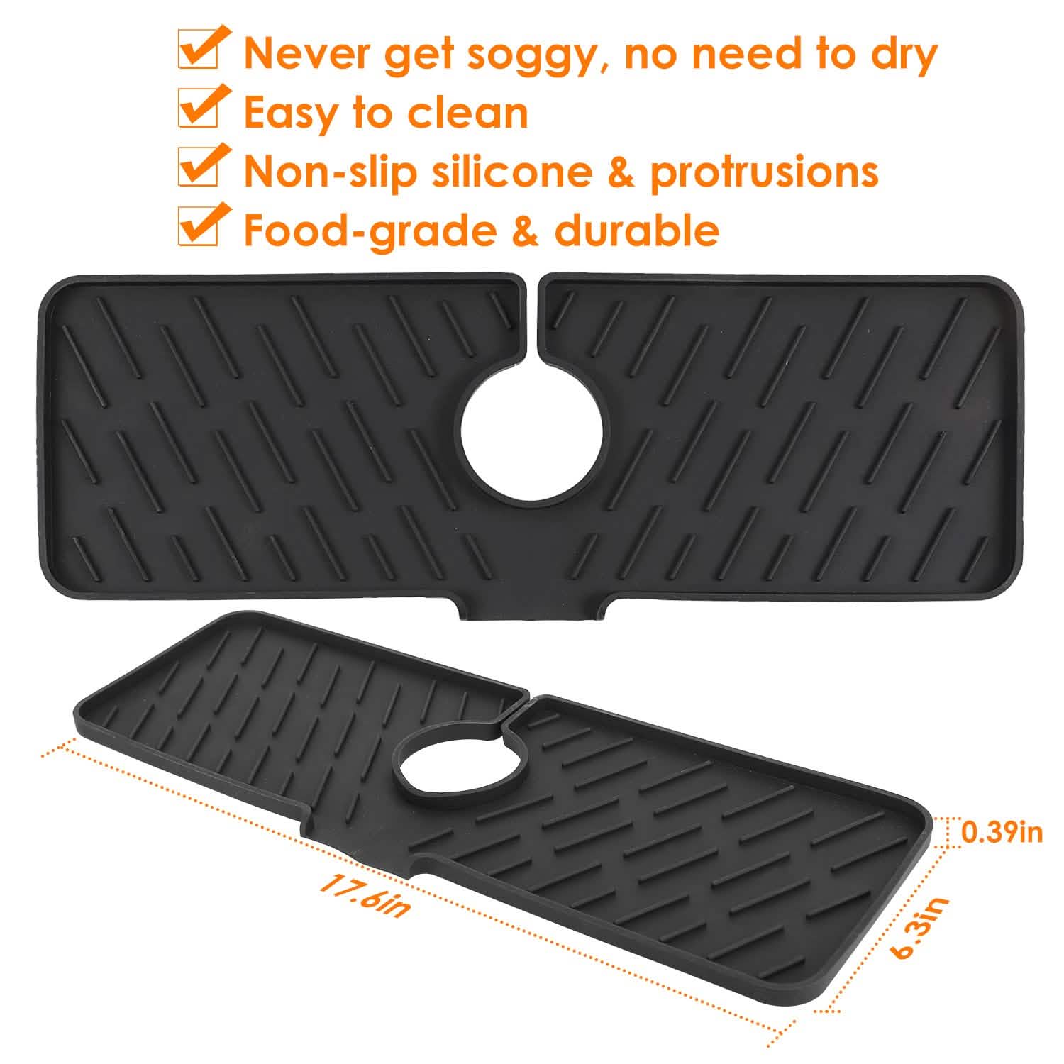 Silicon Faucet Kitchen Sink Mat by DailySale