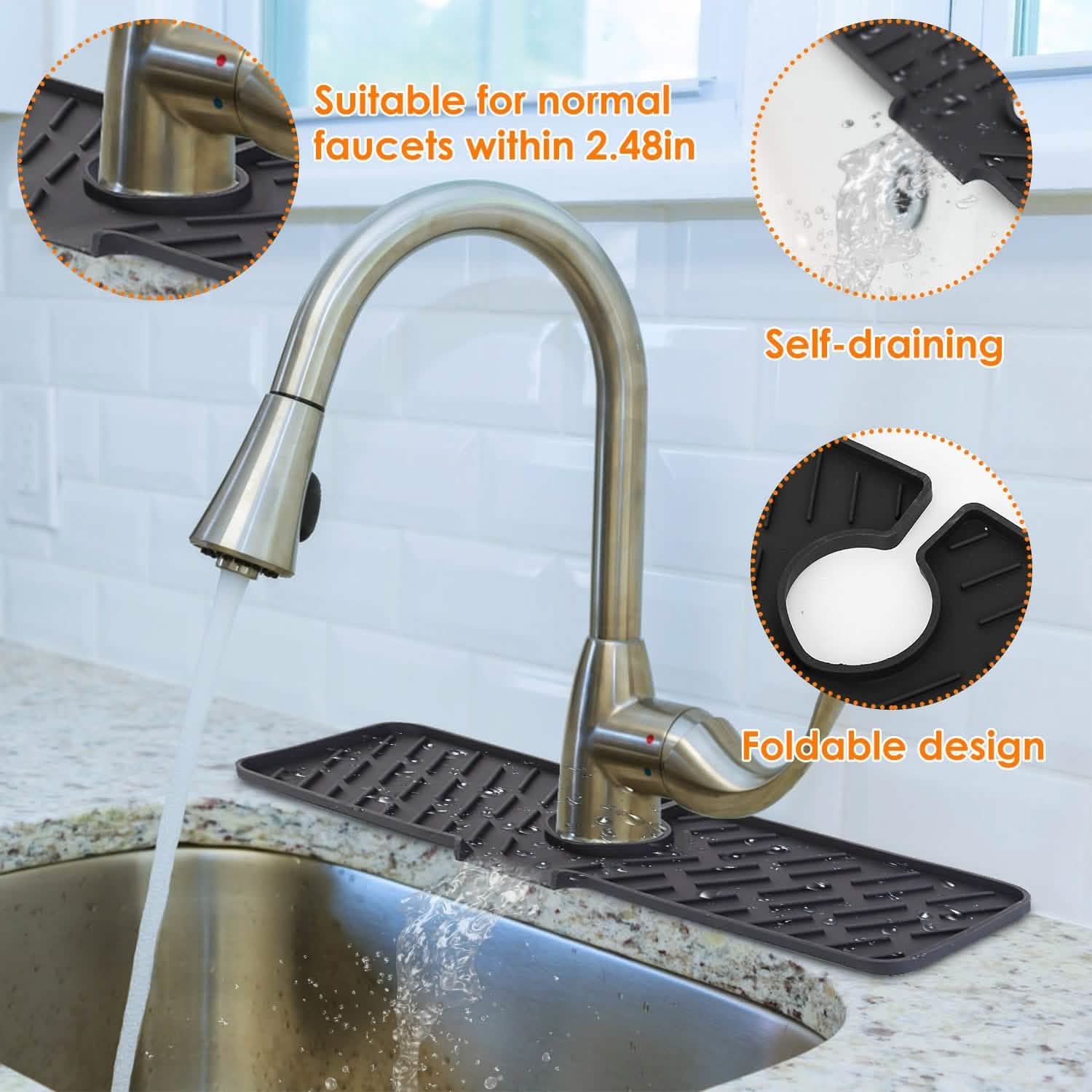 Silicon Faucet Kitchen Sink Mat by DailySale