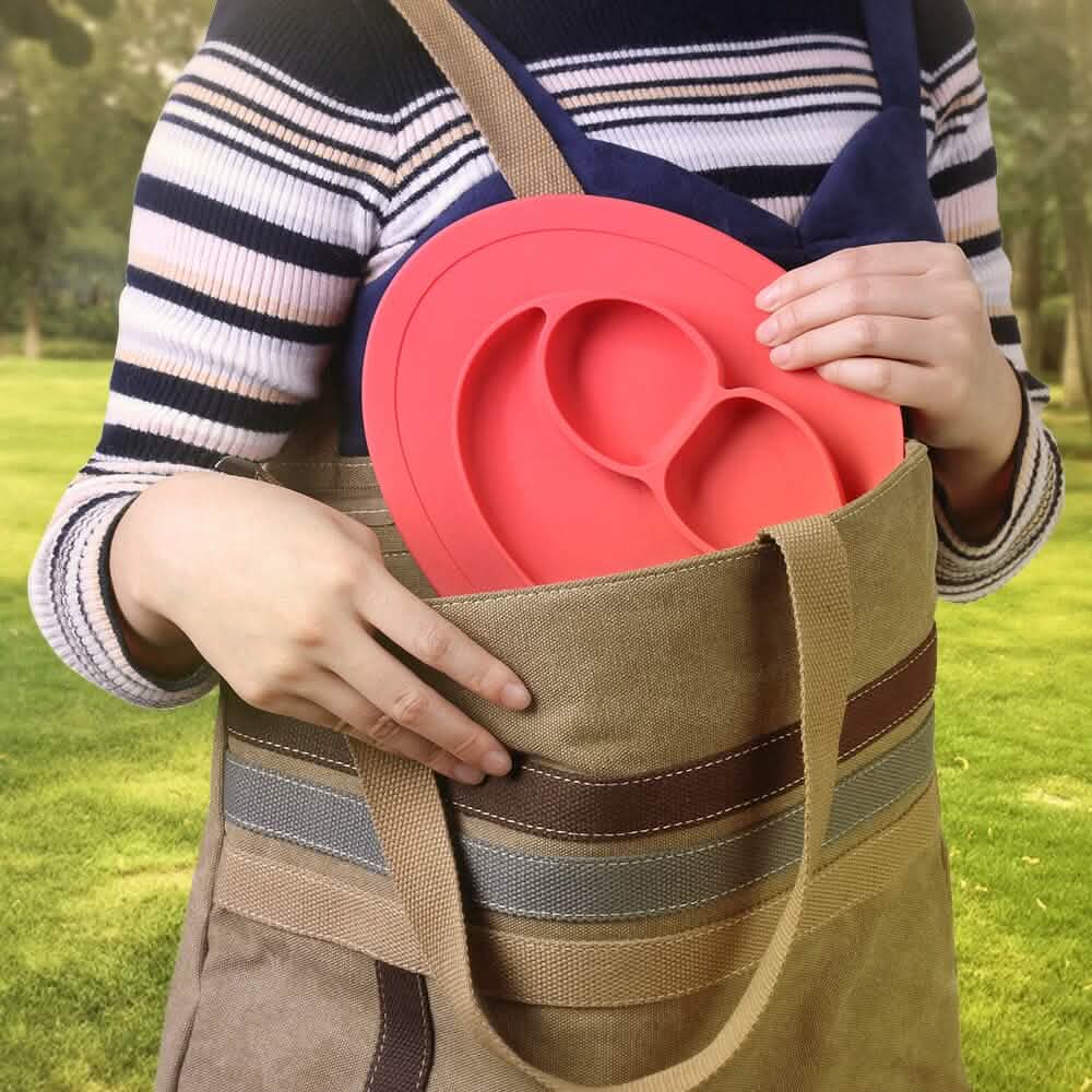 Silicone Feeding Placemat and 3-Section Plate by DailySale
