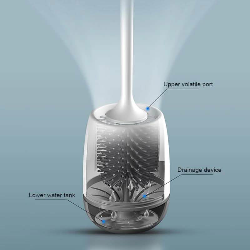 Silicone Head Toilet Brush Quick Draining Clean Tool by DailySale