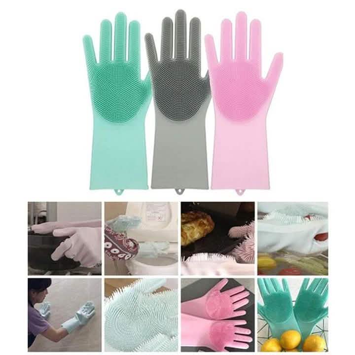 Silicone Scrubber Bristly Gloves by DailySale