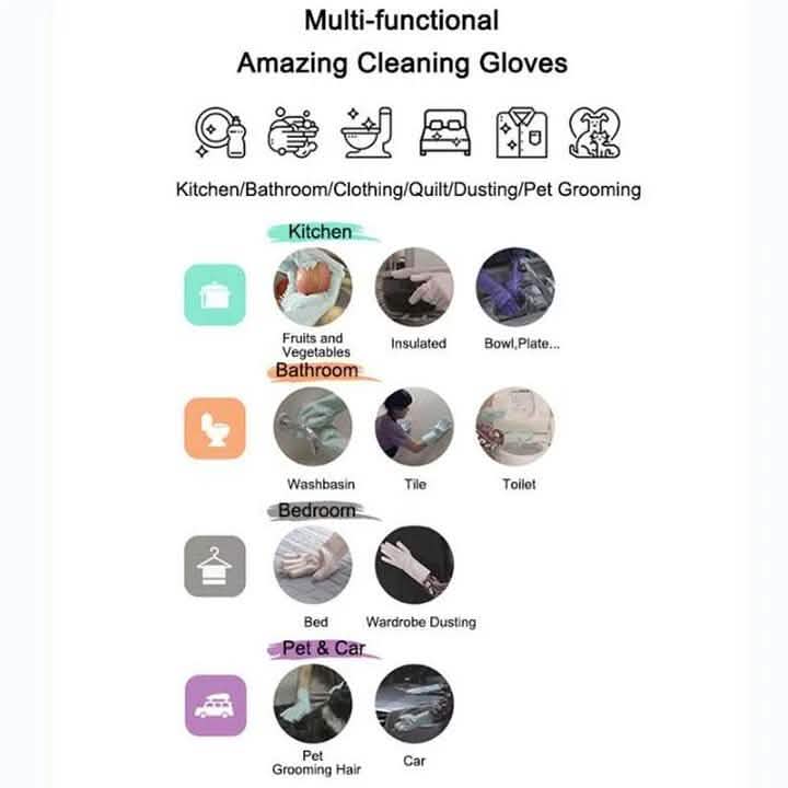 Silicone Scrubber Bristly Gloves by DailySale