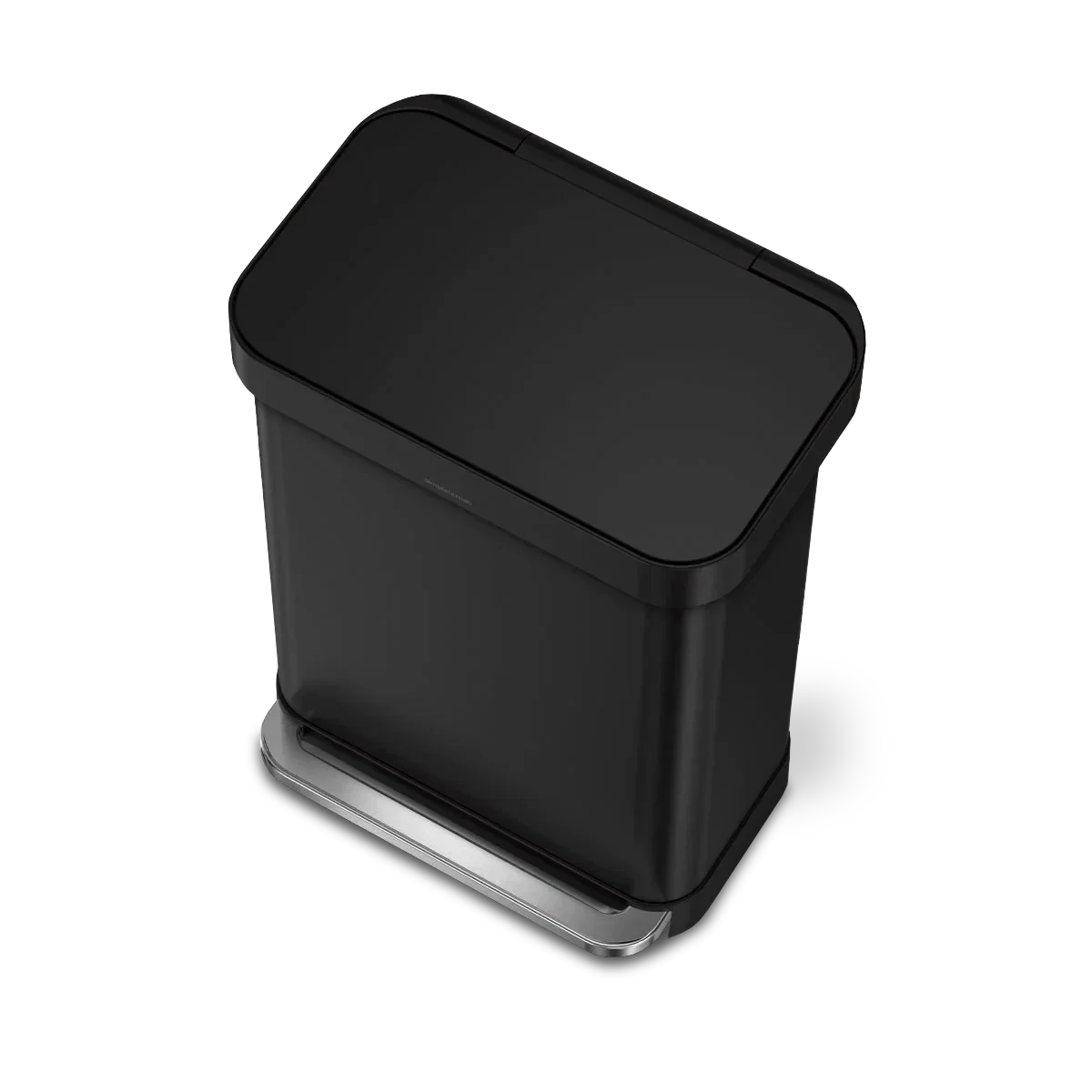 simplehuman 55-Liter Matte Black Indoor Kitchen Hinged Lid Trash Can by DailySale