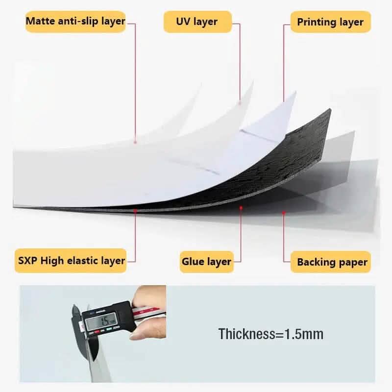 Simulated Thick Marble Tile Floor Self-adhesive Sticker by DailySale