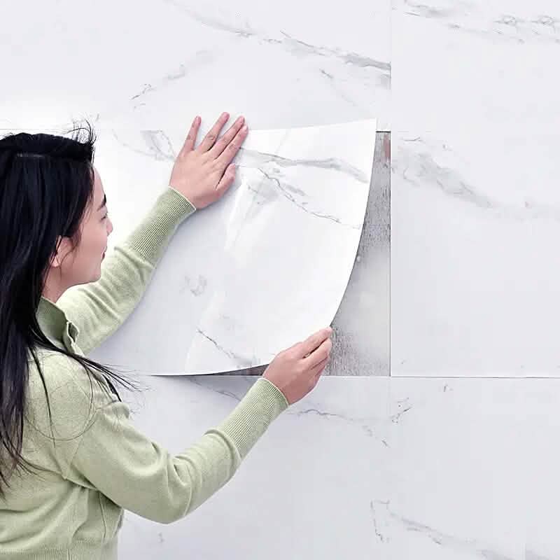 Simulated Thick Marble Tile Floor Self-adhesive Sticker by DailySale