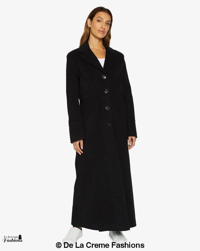 Slim Fit Wool Blend Longline Maxi Coat (1816) - Goddess Imports Marketplace