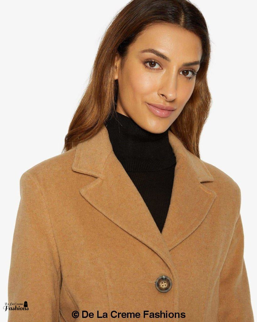 Slim Fit Wool Blend Longline Maxi Coat (1816) - Goddess Imports Marketplace