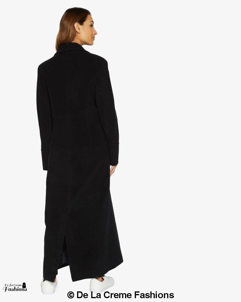 Slim Fit Wool Blend Longline Maxi Coat (1816) - Goddess Imports Marketplace