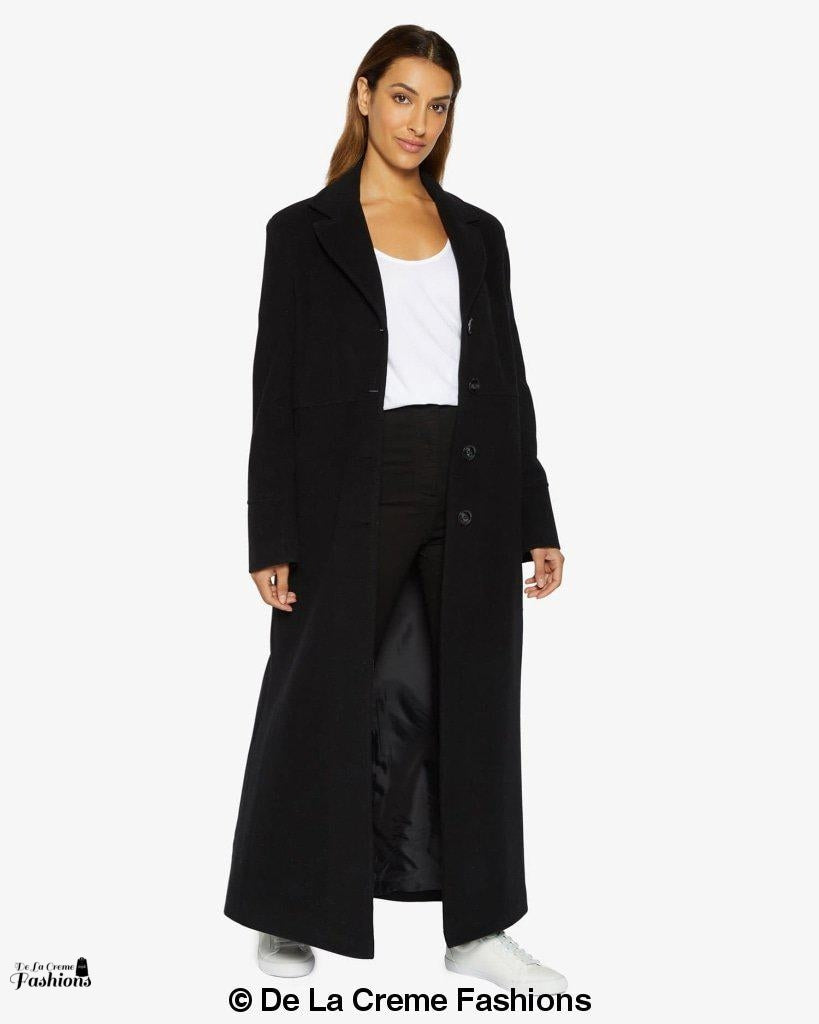 Slim Fit Wool Blend Longline Maxi Coat (1816) - Goddess Imports Marketplace