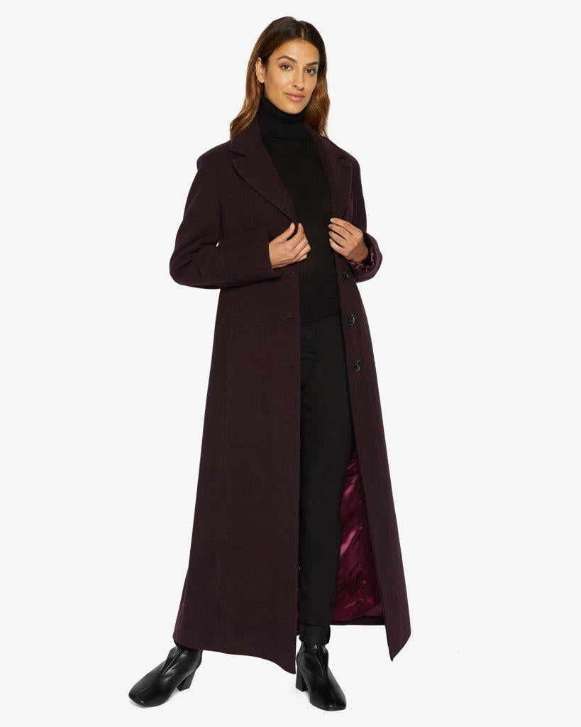 Slim Fit Wool Blend Longline Maxi Coat (1816) - Goddess Imports Marketplace