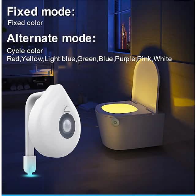 Smart PIR Motion Sensor Toilet Seat Night Light by DailySale