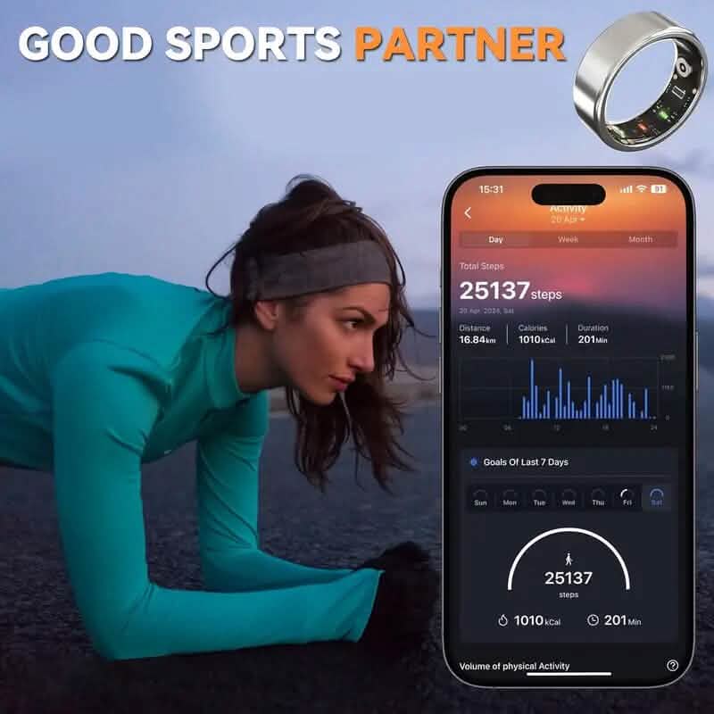 Smart Ring Fitness Assistant by DailySale