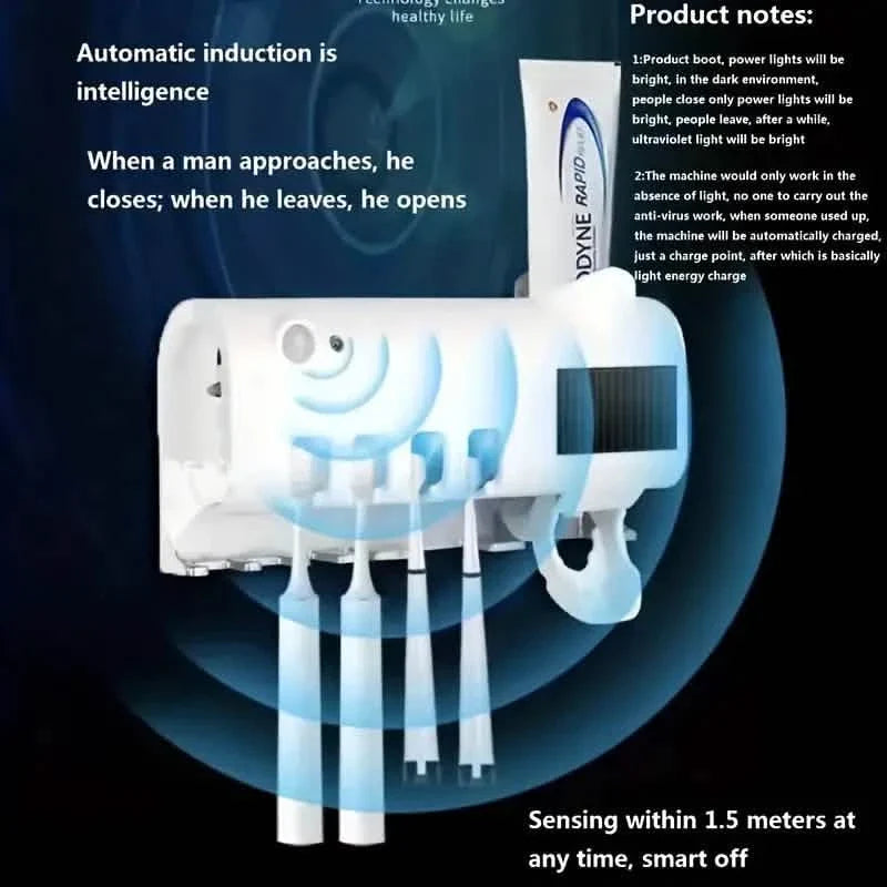 Smart Wall-Mounted Toothbrush UV Sterilizer by DailySale