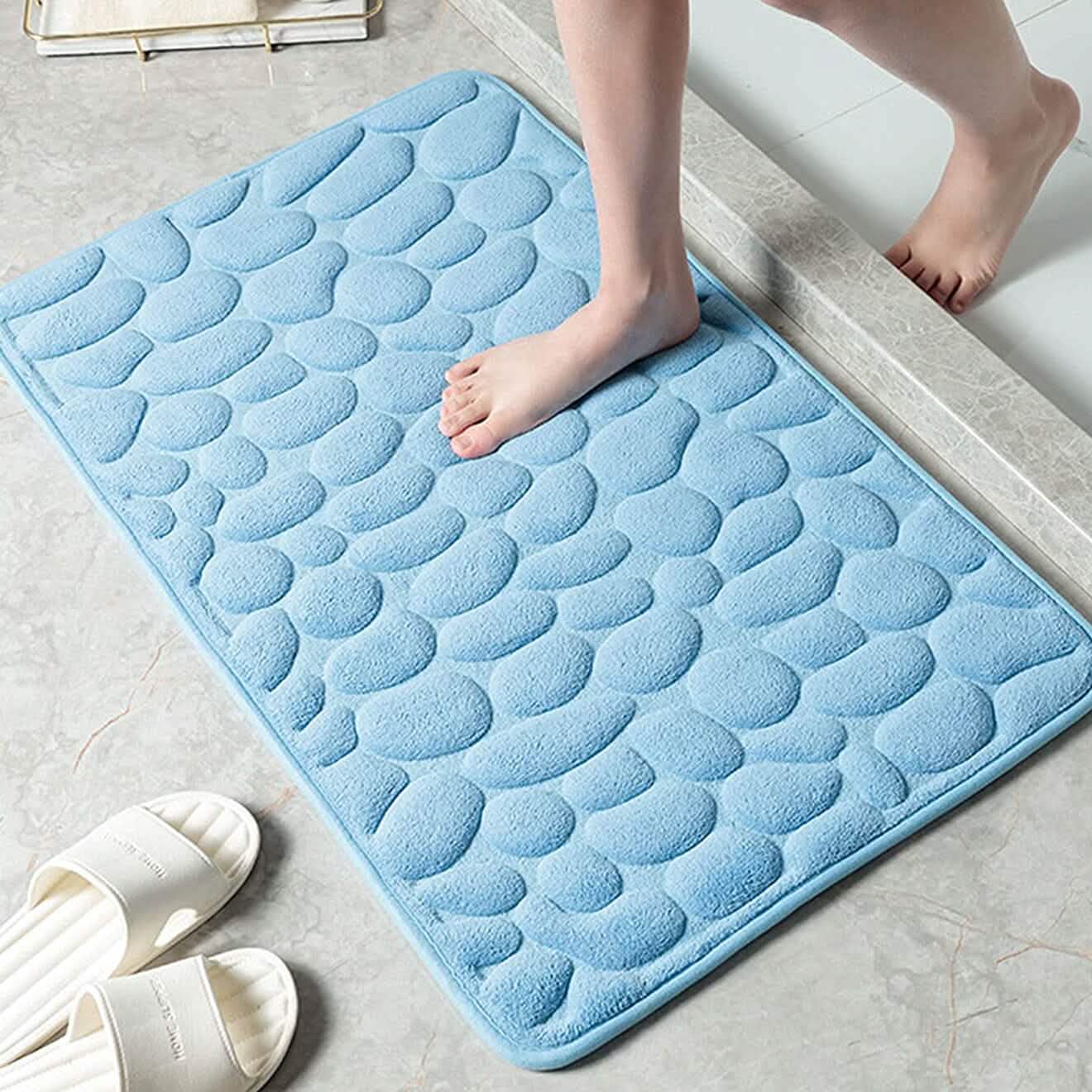Soft Memory Foam Non Slip Cobblestone Embossing Bath Mat by DailySale