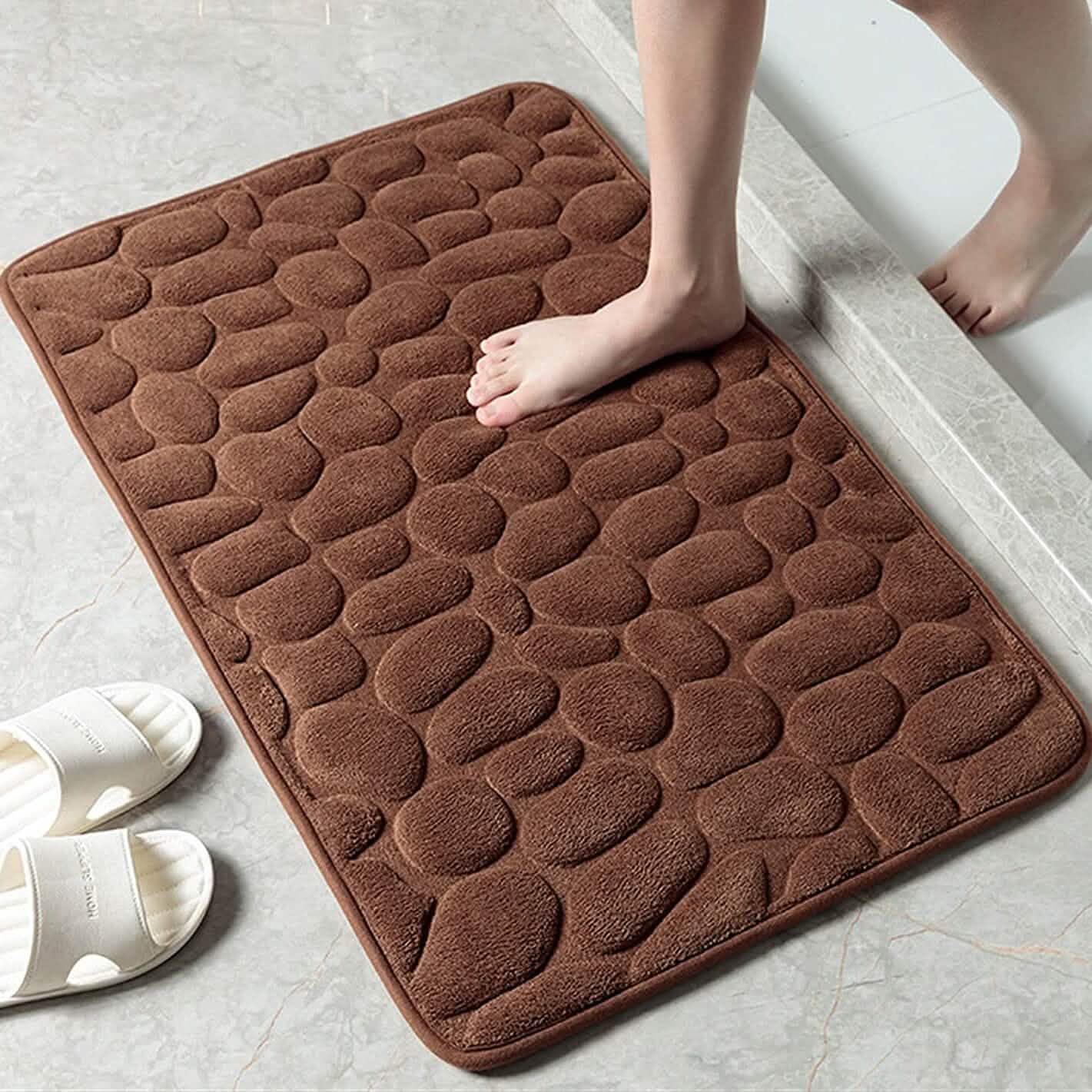 Soft Memory Foam Non Slip Cobblestone Embossing Bath Mat by DailySale