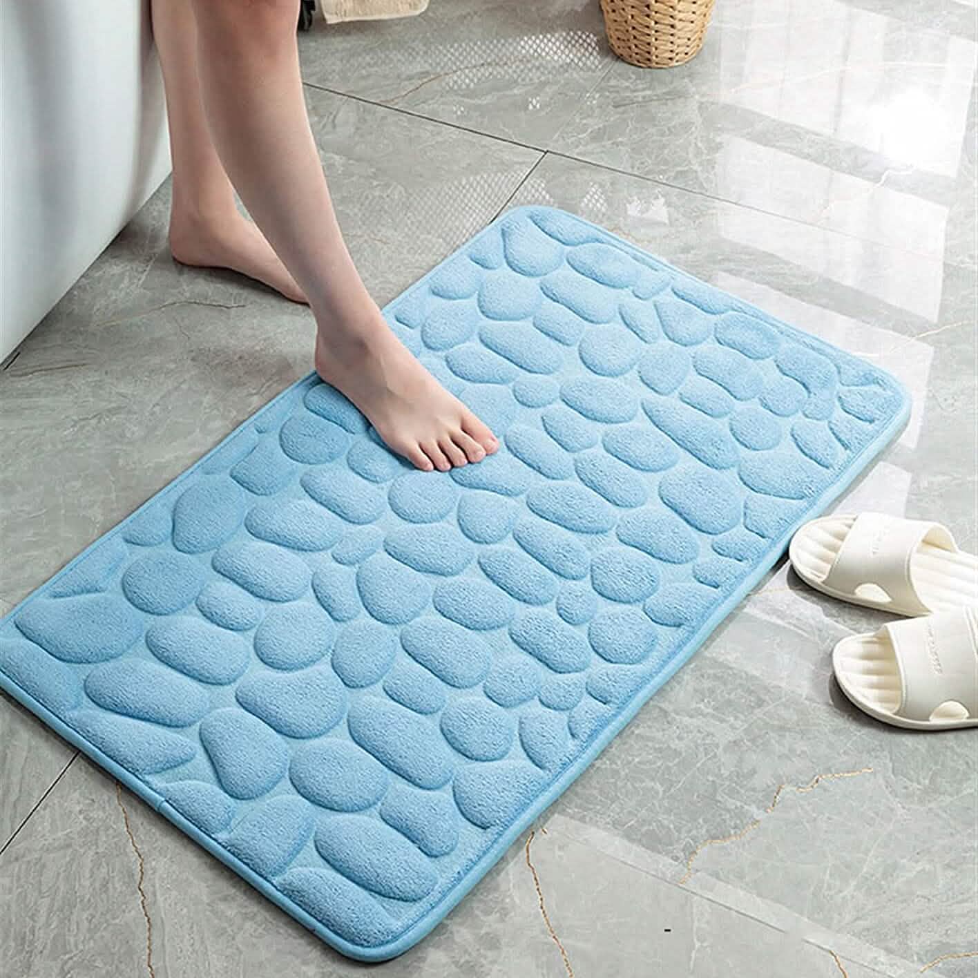 Soft Memory Foam Non Slip Cobblestone Embossing Bath Mat by DailySale