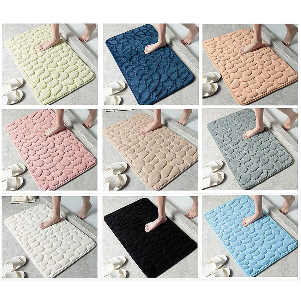 Soft Memory Foam Non Slip Cobblestone Embossing Bath Mat by DailySale