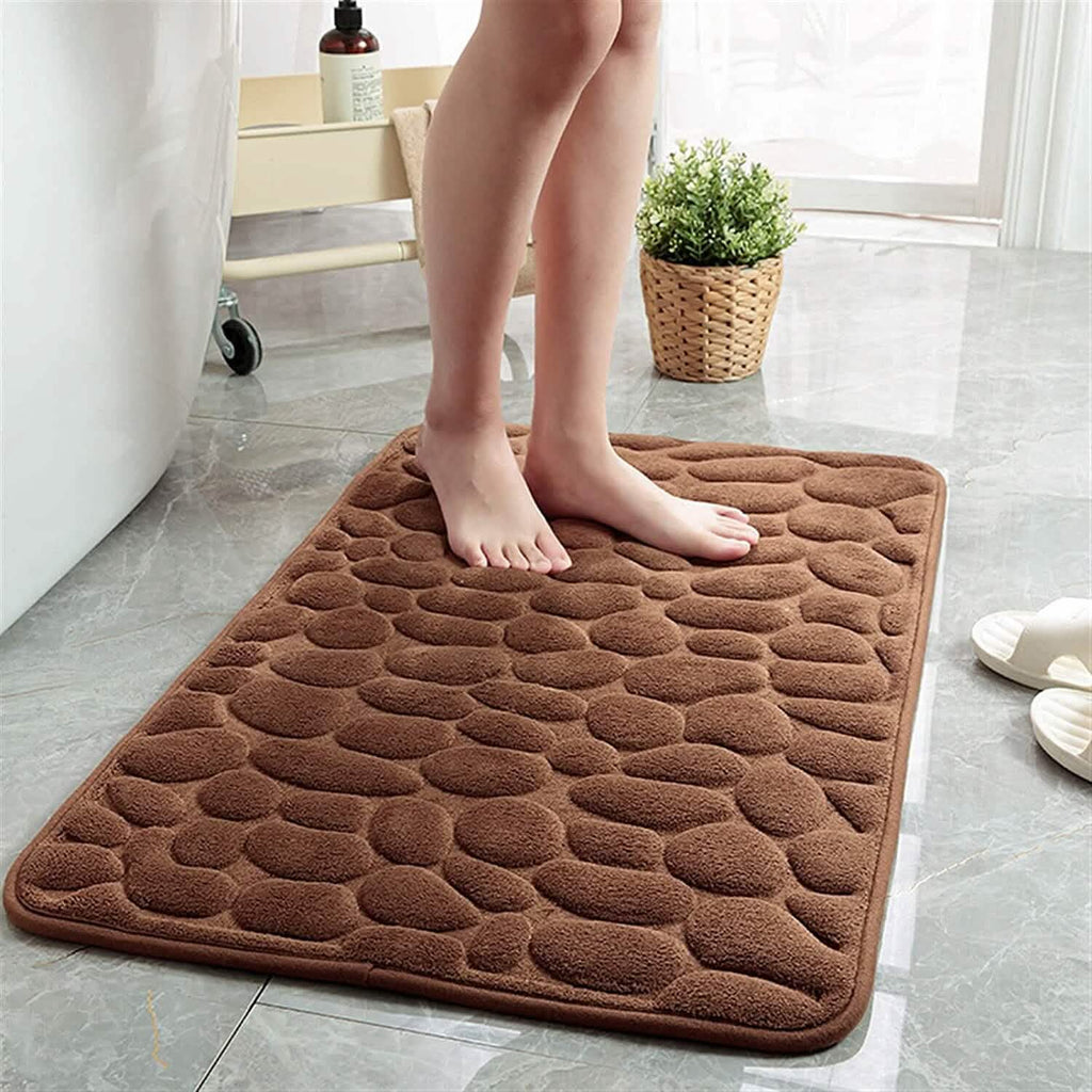 Soft Memory Foam Non Slip Cobblestone Embossing Bath Mat by DailySale